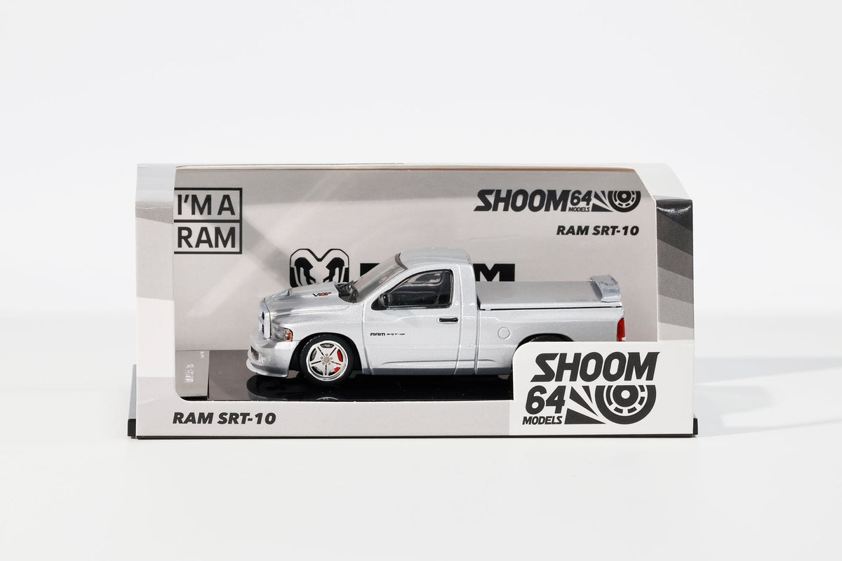 SHOOM64 1:64 Dodge 2003 RAM SRT-10 Silver (LHD) SHOOM-103-004