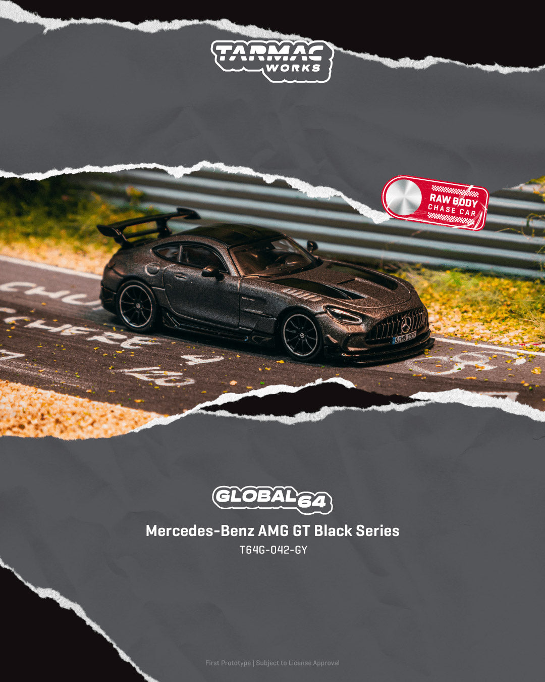 Tarmac Works 1:64 Mercedes-Benz AMG GT Black Series – Grey- Global64 – MiJo Exclusives T64G-042-GY