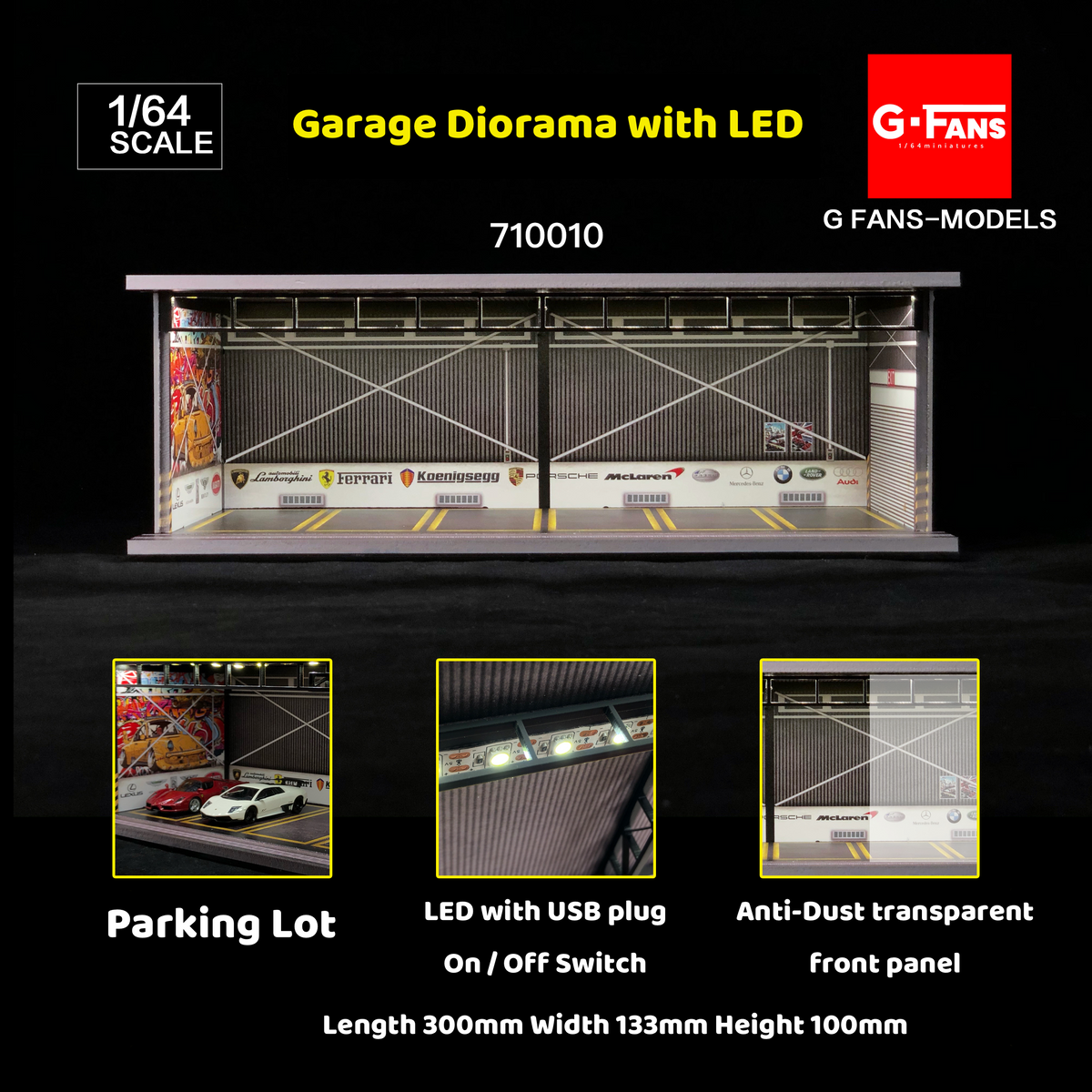 G.Fans 1:64 Garage Diorama with LED 710010