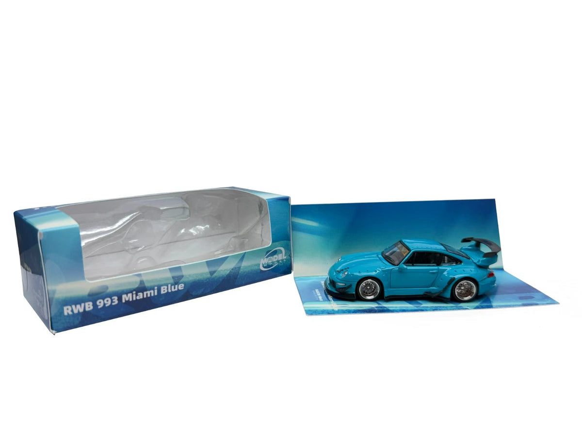Model Model 1:64 Porsche RWB 993 Miami Blue