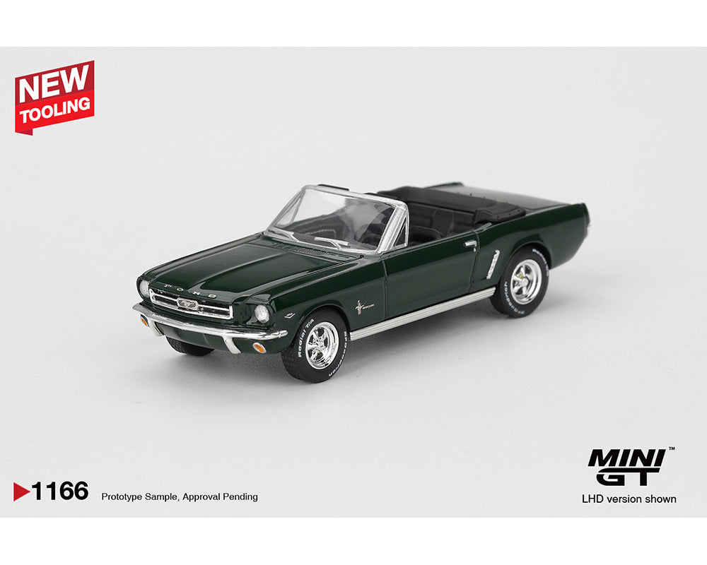 Mini GT 1:64 Ford Mustang Convertible 1964 – Highland Green MGT01166-BL