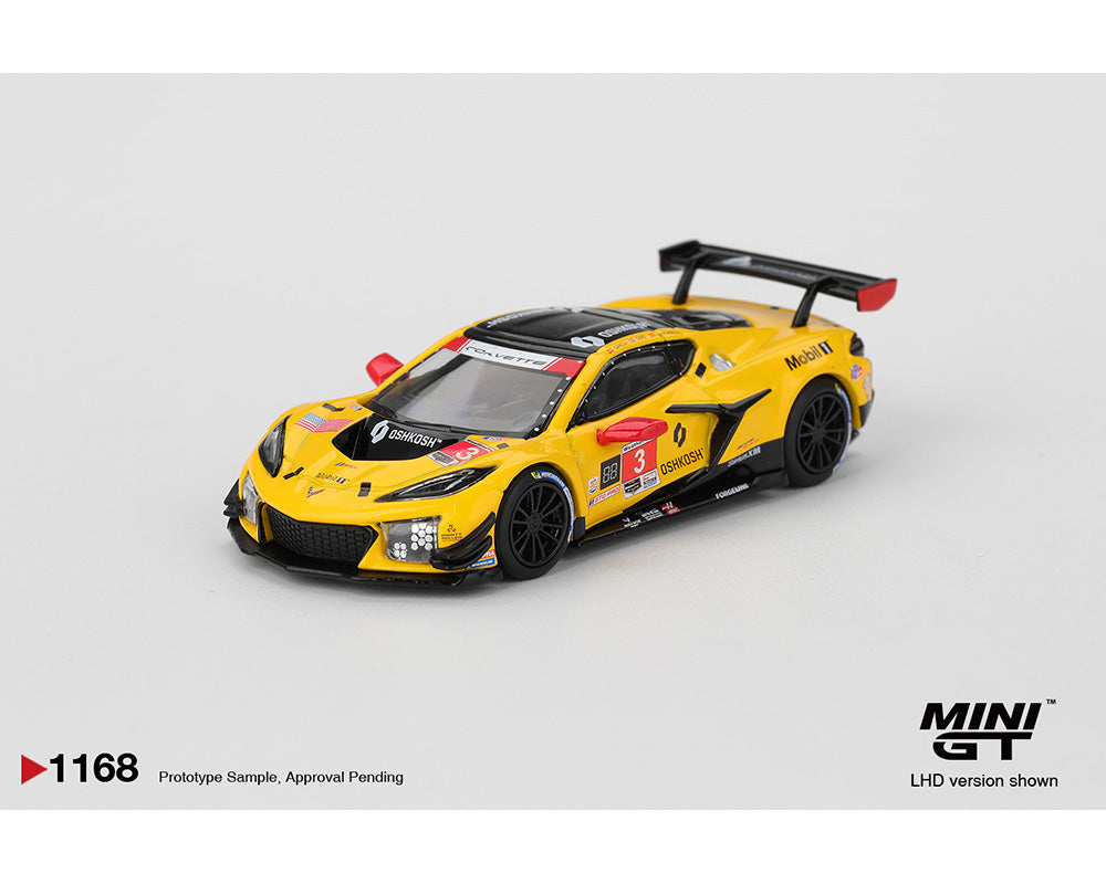 Mini GT 1:64 Chevrolet Corvette Z06 GT3.R #3 Corvette Racing by Pratt Miller Motorsports 2025 IMSA Daytona 24 Hrs MGT01168-BL
