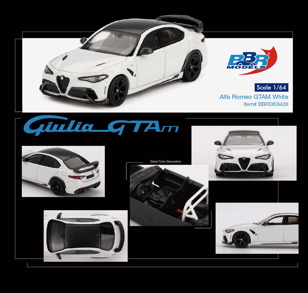BBR 1:64 Alfa Romeo Giulia GTA/ GTAm White (2 versions)