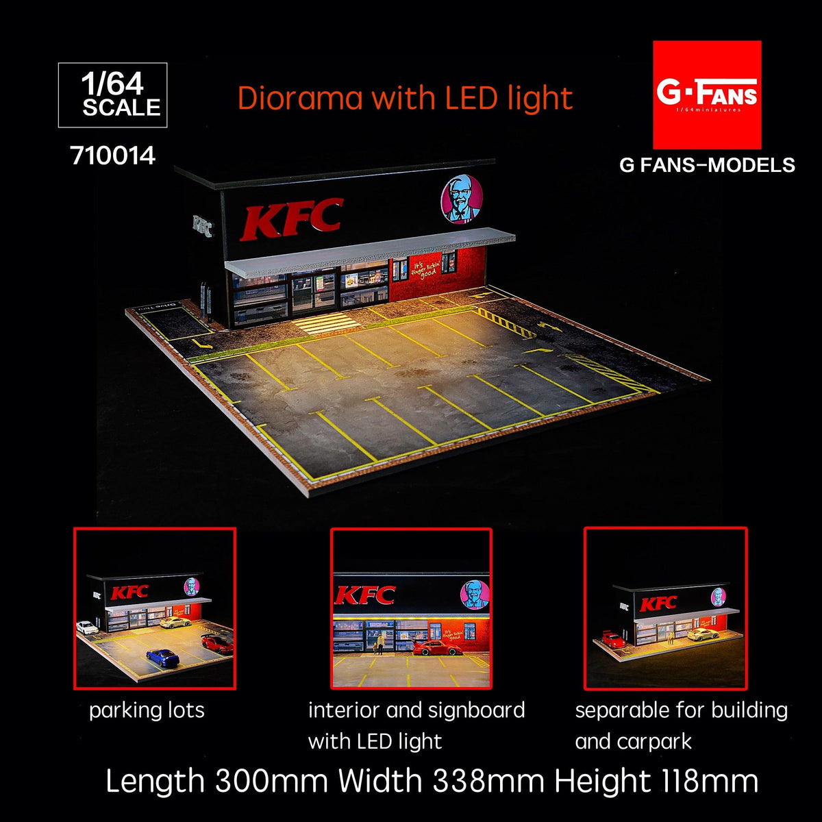G.Fans 1:64 Diorama KFC Fast Food Building 710014