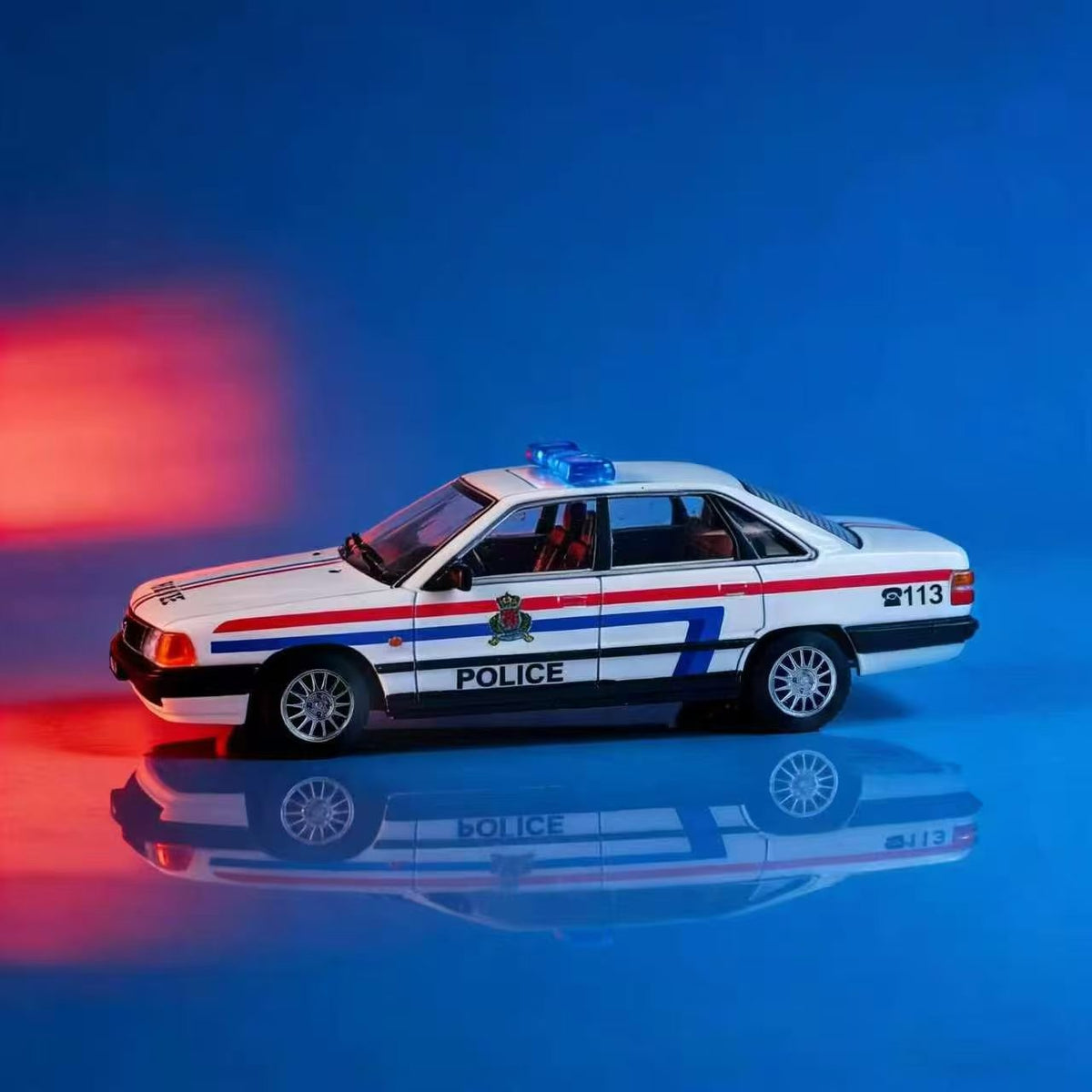 Rhino Model 1:64 Audi 100 C3 Police White
