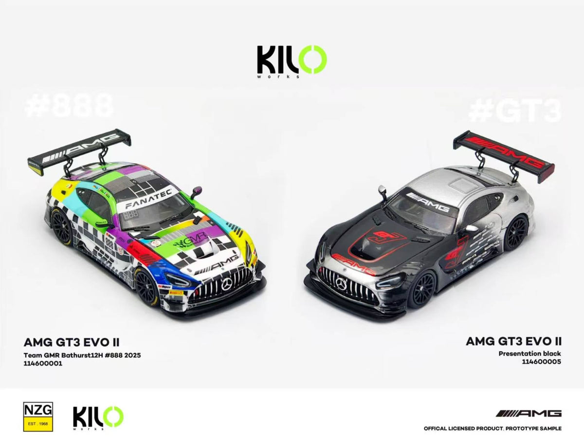 KILO works 1:64 Mercedes AMG GT3 EVO II Presentation black 114600005