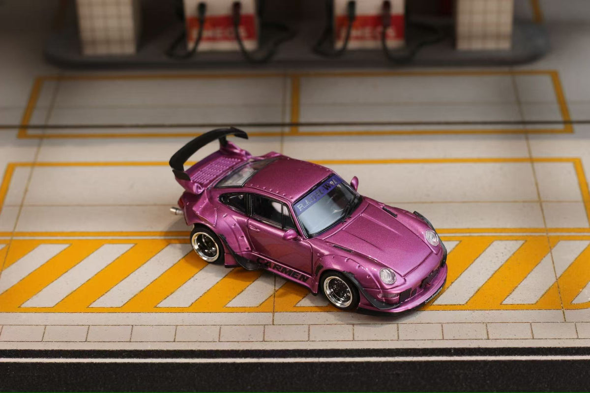 Street Weapon 1:64 Porsche RWB 993 Carmen Purple Metallic (2 Versions)