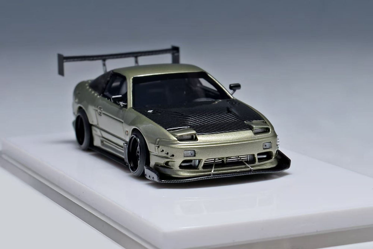 404error X old school 1:64 Nissan 240sx Streetcar Modified Emerald Green Carbon Cover