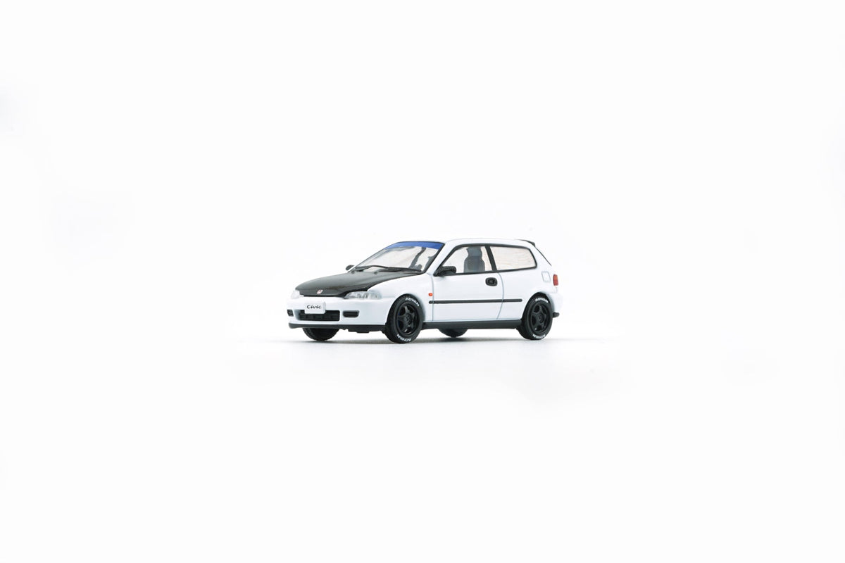 BM Creations 1:64 HONDA EG6 - White Carbon Bonnet (RHD) -PDE25 64B0484