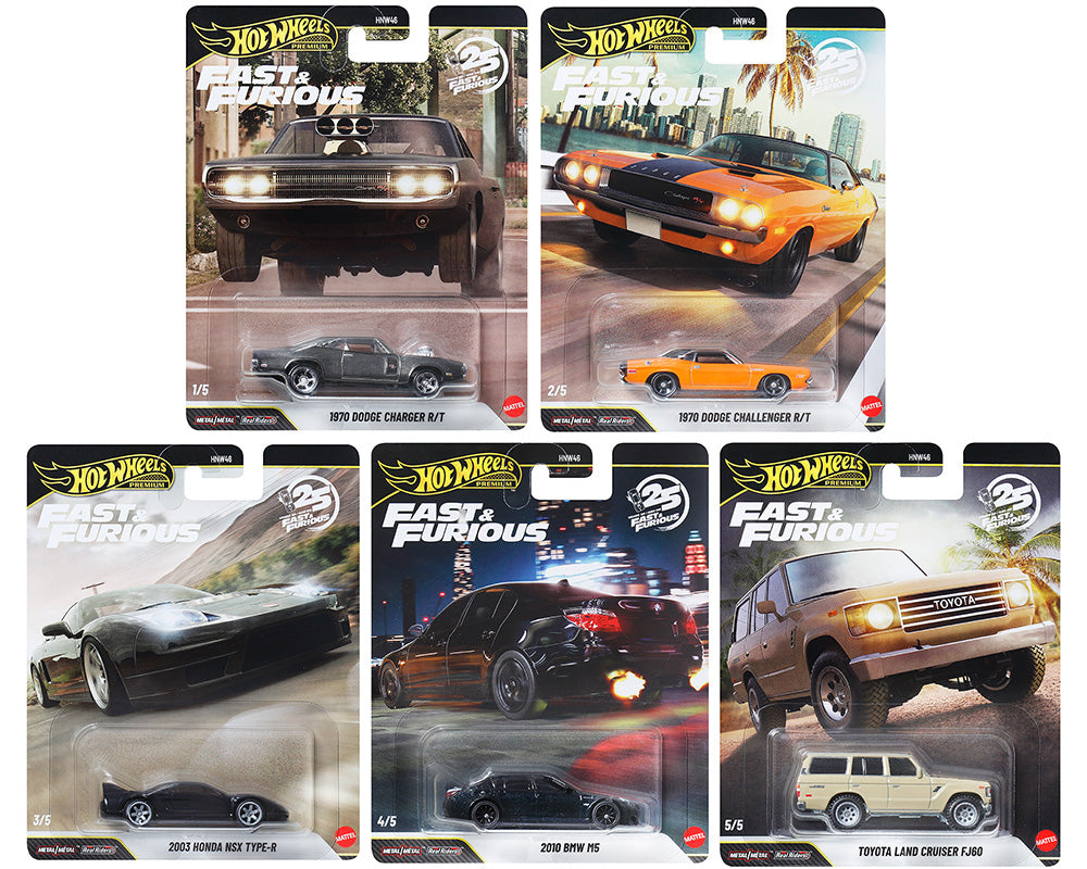 Hot Wheels 1:64 Fast & Furious 25Th Anniversary Premium 2026 Q Assortment Set of 10 HNW46-956Q