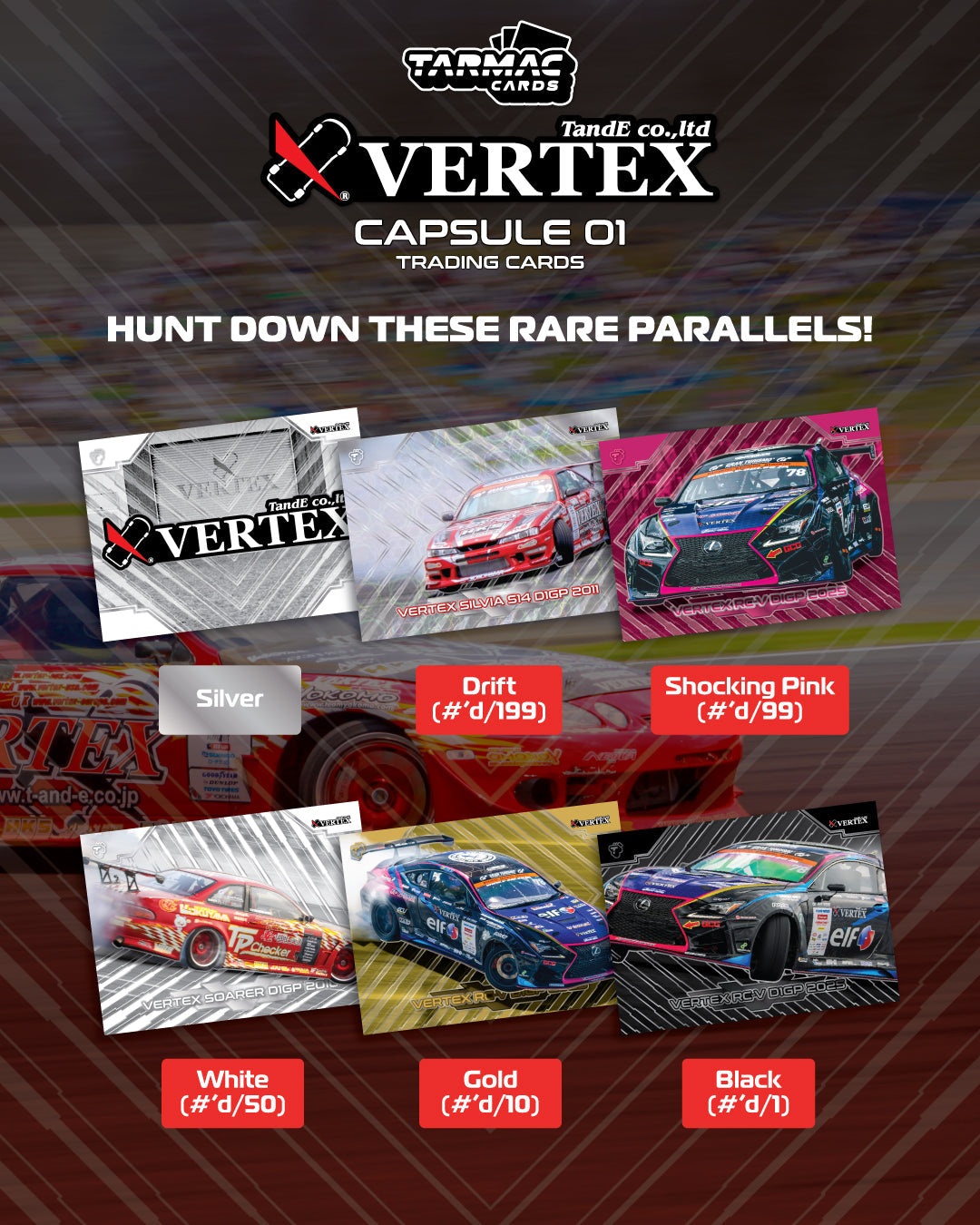 Tarmac Works Tarmac Cards Vertex Capsule 01 (Single Pack/ Full Box) TC-VERE-01