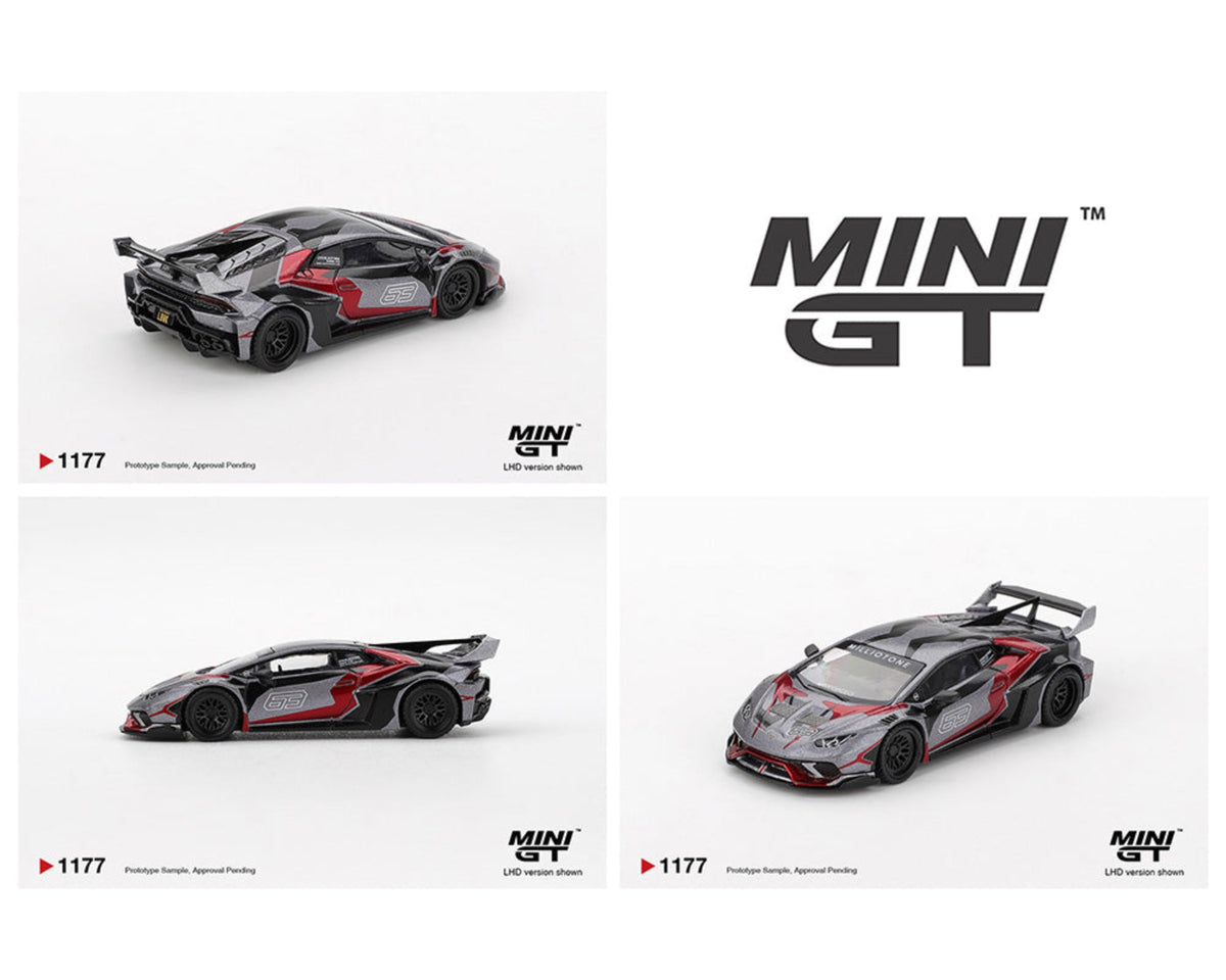 Mini GT 1:64 LB WORKS Lamborghini Huracán GT RONIN – Grey MGT01177-BL