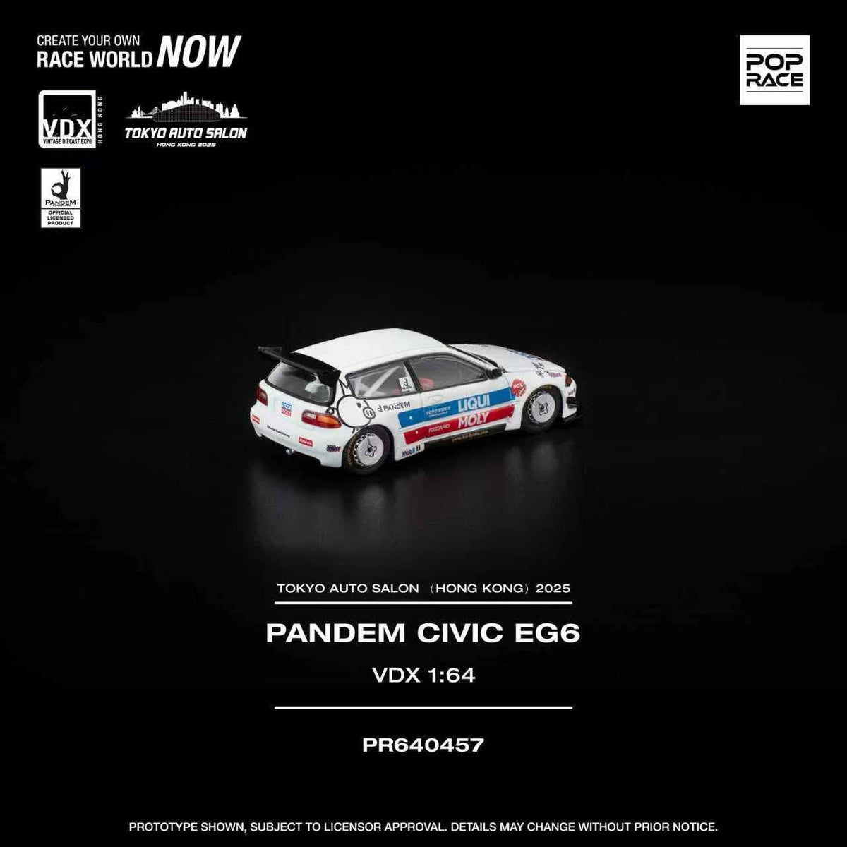 POPRACE 1:64 PANDEM CIVIC EG6 TASHK 2025 PR640457