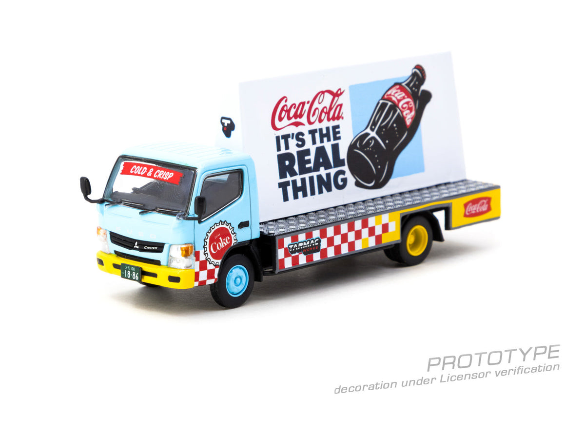Tarmac Works 1:64 Mitsubishi Fuso Canter -Advertisement Truck COCA-COLA T64T-TL002-CC2