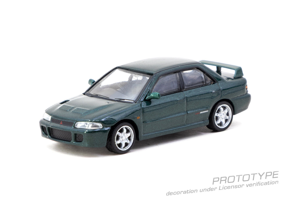 Tarmac Works 1:64 Mitsubishi Lancer GSR Evolution – Green Metallic – Global64 – MiJo Exclusives T64G-048-GR
