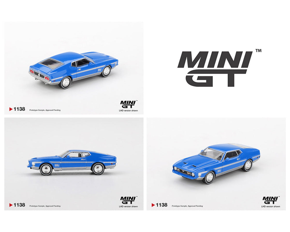 Mini GT 1:64 Ford Mustang Mach 1 – Grabber Blue MGT01138-BL