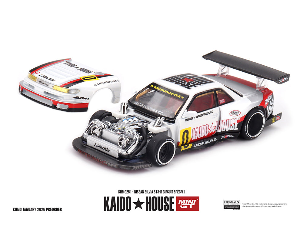 Kaido House x Mini GT 1:64 Nissan Silvia S13-R Circuit Spec V1 KHMG251