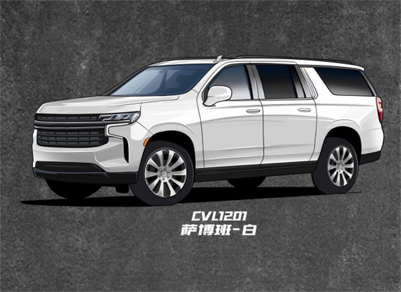 Massdi 1:64 Chevrolet Suburban White CVL1201