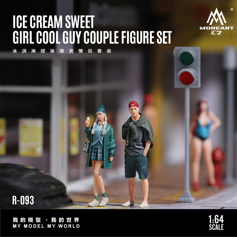MoreArt 1:64 ICE CREAM SWEET GIRL COOL GUY COUPLE FIGURE SET MO223093
