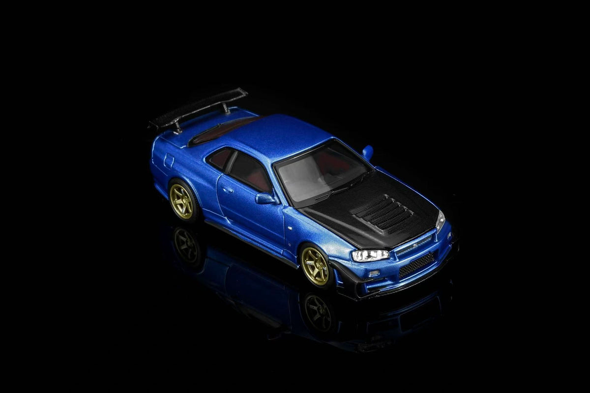[Preorder] MOTORHELIX 1:64 Nissan Skyline GT-R (R34) Customized (2 Colours) M63475/M63476