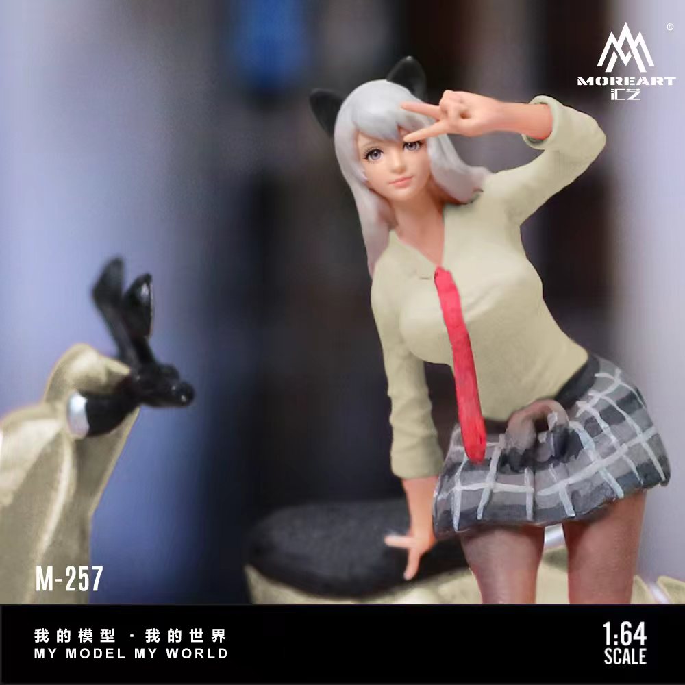 [Preorder] MoreArt 1:64 Ghost Face Motorcycle Playful Girl Figure Set MO222257