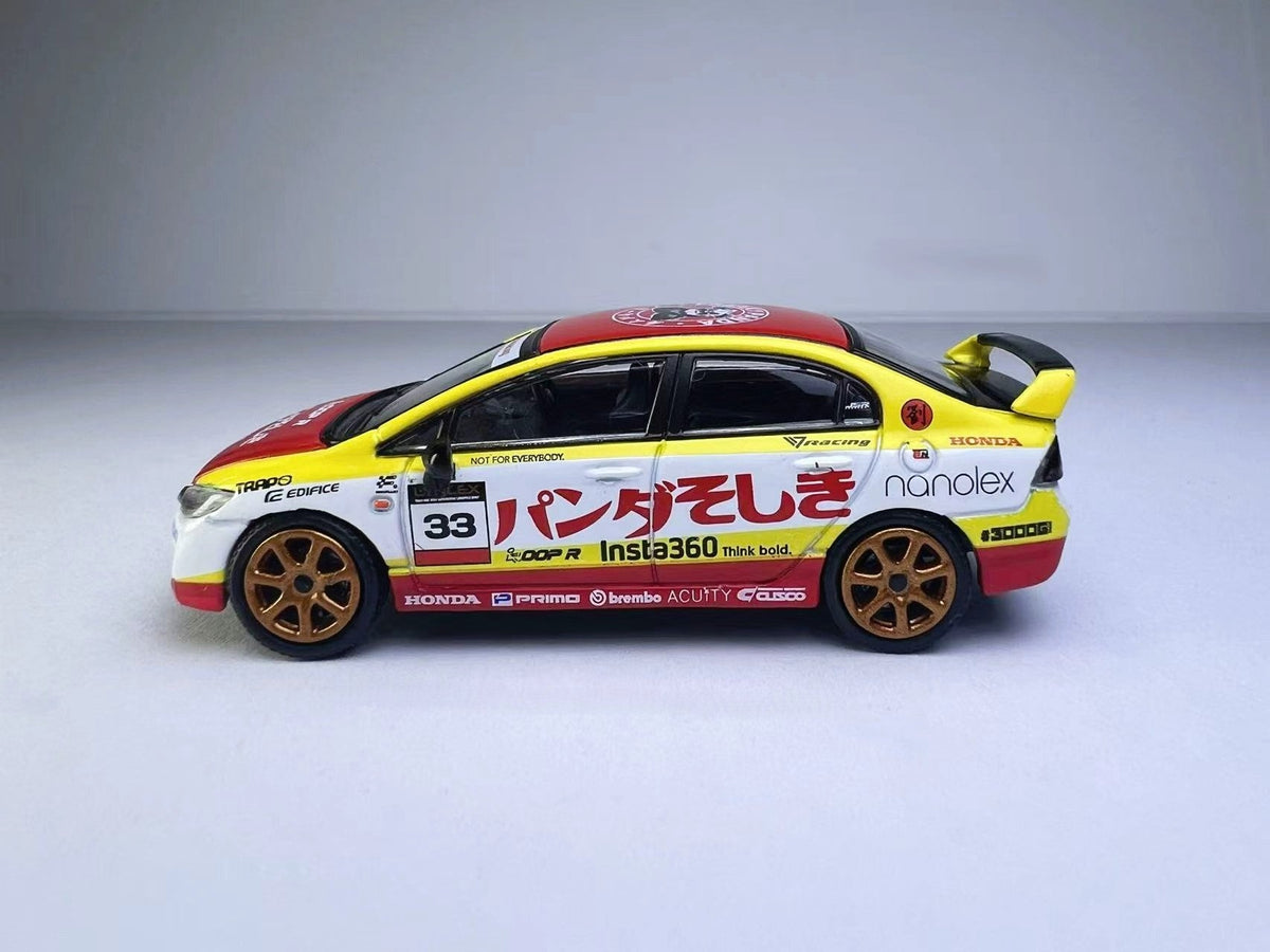 GCD 1:64 2025 THE DIECAST EXPO Honda Civic Type-R FD2 2007 Freaky Panda LL-021-324