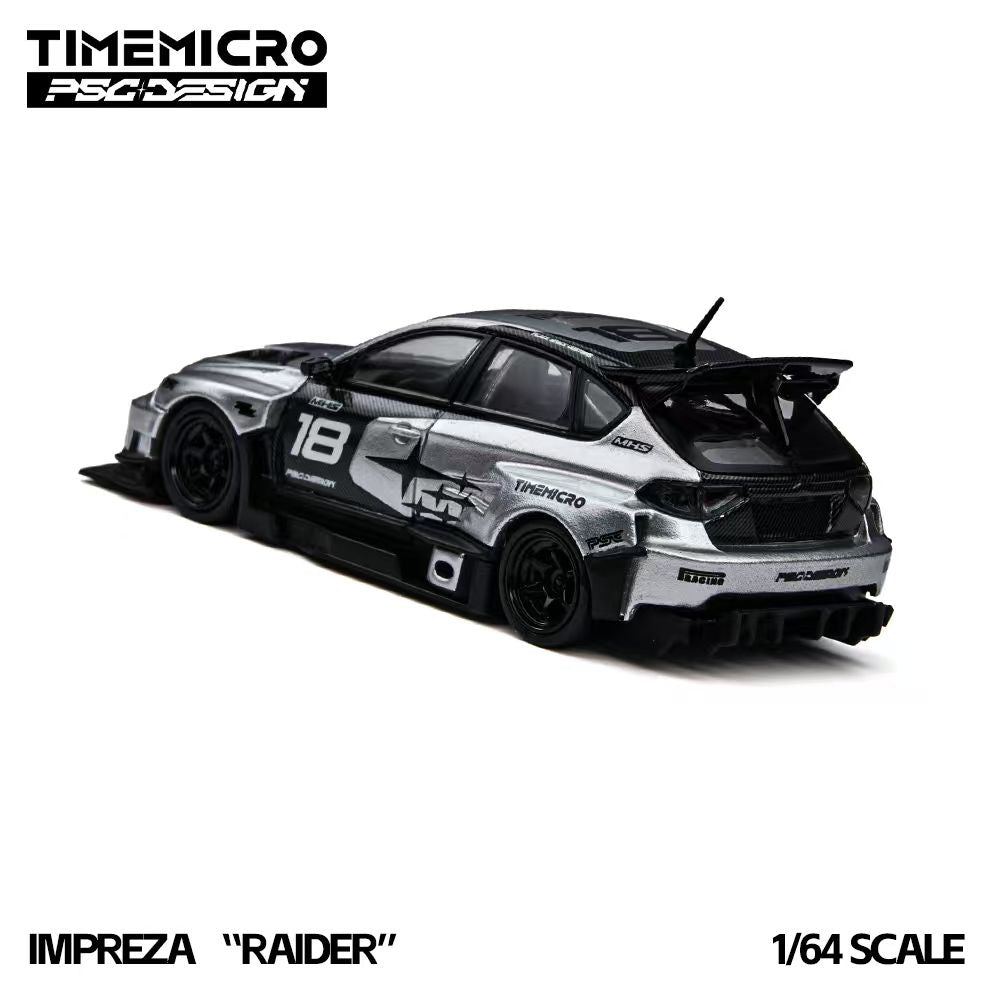 [Preorder] TimeMicro × PSC DESIGN 1:64 Impreza "Raider" Silver TM648303