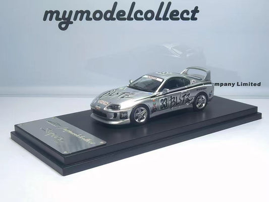 Model Collect 1:64 Toyota supra JZA80 Silver BLiTZ Livery MC640020C