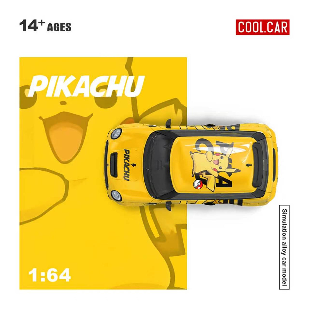 [Preorder] Cool Car 1:64 Mini Cooper Pikachu Livery CC643648