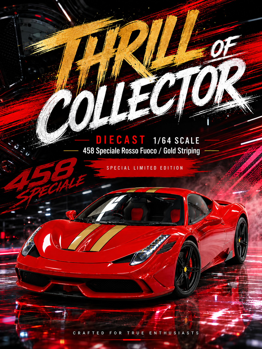 [Preorder] TOC 1:64 Ferrari Supercar 458 Speciale (2 Colours)