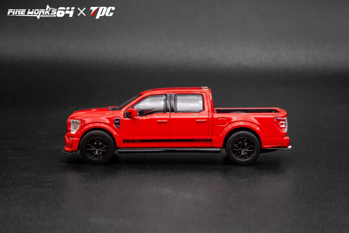 Fine Works64 x TPC 1:64 Ford Shelby Pickup Truck F150 Red Stripes