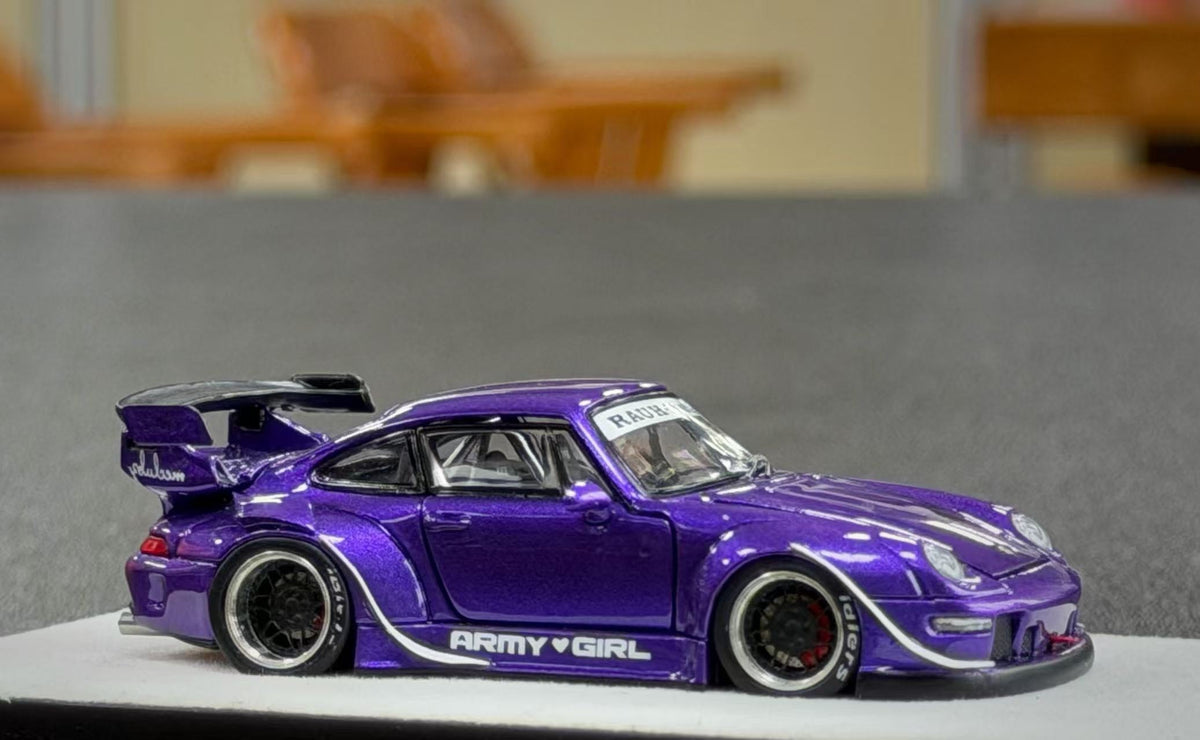 PGM 1:64 Porsche RWB 993 Metallic Purple (2 Versions) PGM-640314