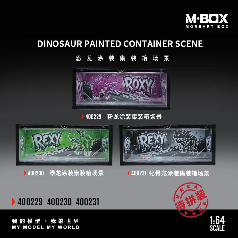[Preorder] MBOX 1:64 Dinosaur Painted Container Scene MB400229/ MB400230/ MB400231