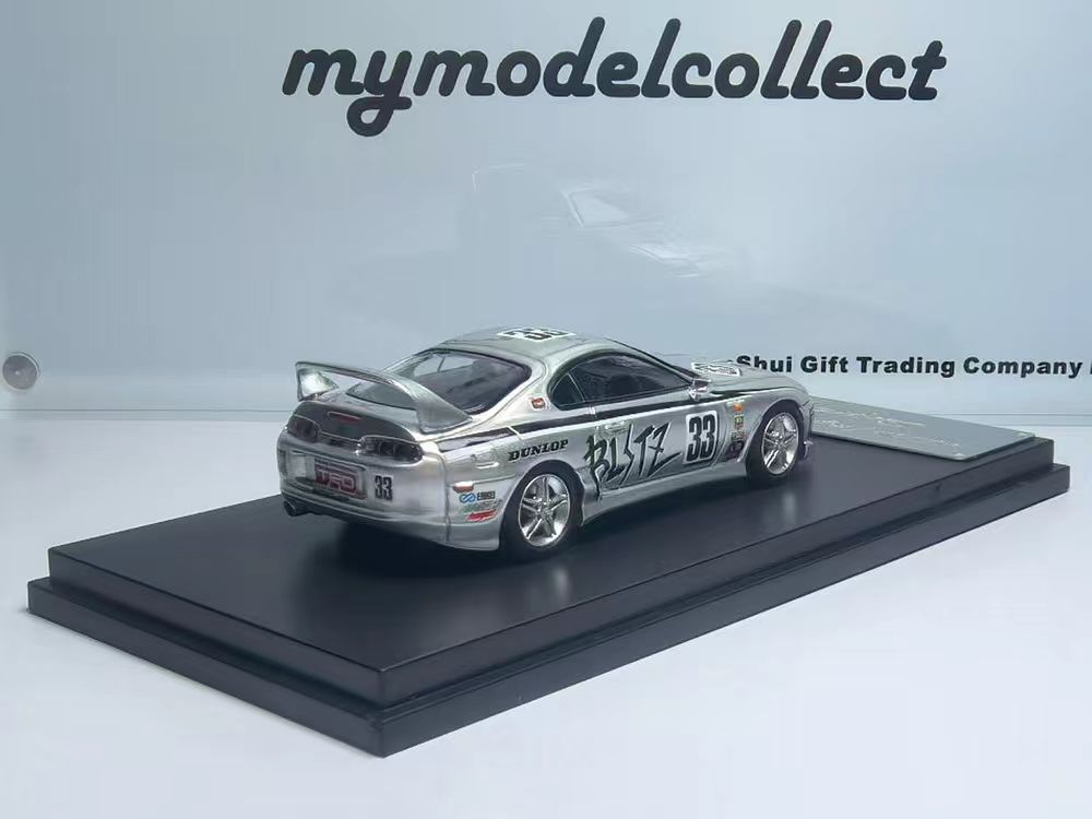 Model Collect 1:64 Toyota supra JZA80 Silver BLiTZ Livery MC640020C