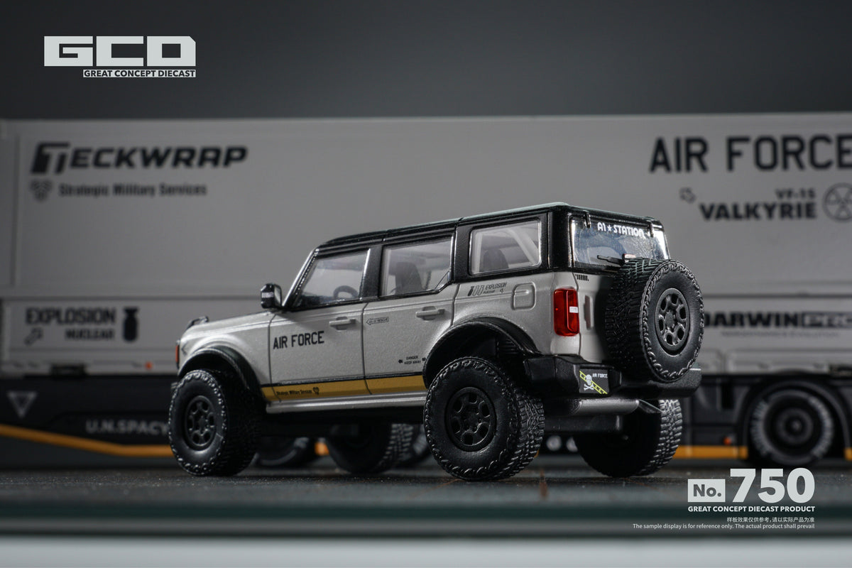 [Preorder] GCD 1:64 Ford Bronco DarwinPRO AIR FORCE GREY (LHD) KS-022-750