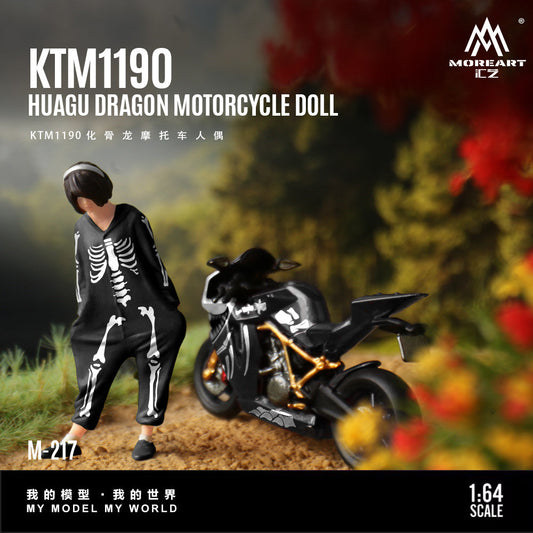 MoreArt 1:64 KTM1190 HUAGU DRAGON MOTORCYCLE DOLL MO222217