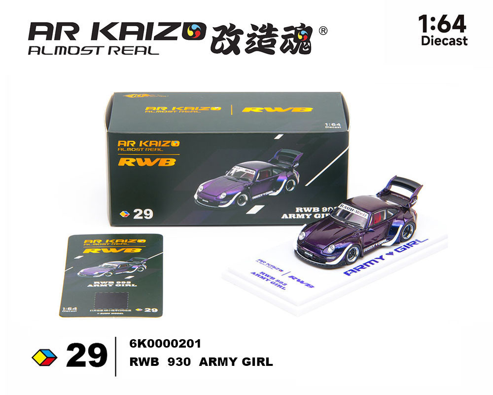 [Preorder] AR KAIZO 1:64 KAIZO RWB 993 Army Girl Special Edition – Candy Purple 6K0000201