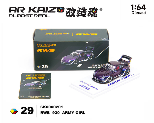 [Preorder] AR KAIZO 1:64 KAIZO RWB 993 Army Girl Special Edition – Candy Purple 6K0000201