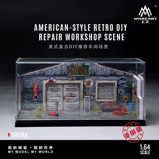 [Preorder] MoreArt 1:64 AMERICAN-STYLE RETRO DIY REPAIR WORKSHOP SCENE MO901344