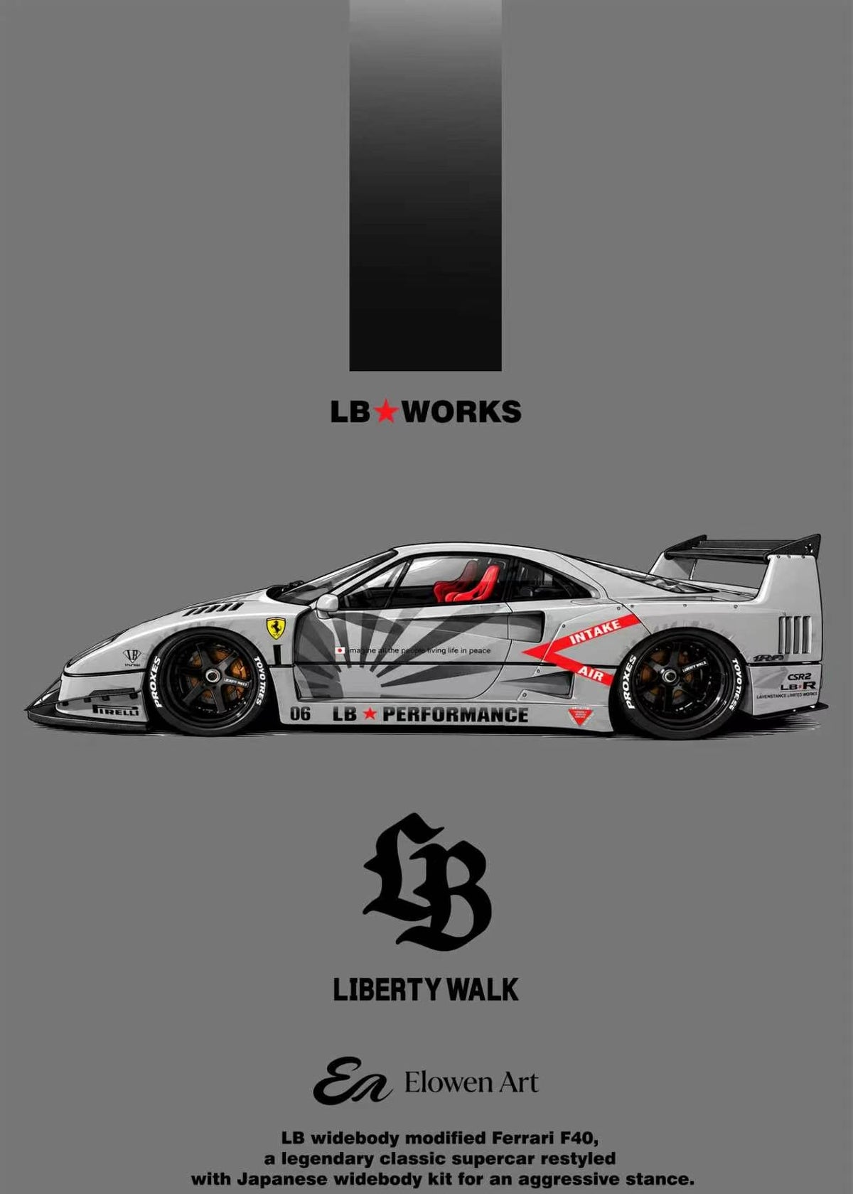 [Preorder] Elowen Art 1:64 Ferrari F40 LBWK (6 Colours)