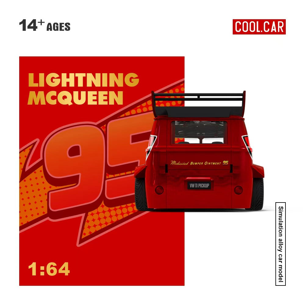 [Preorder] Cool Car 1:64 Volkswagen TI PICKUP Lighting Mcqueen Metallic red CC642951