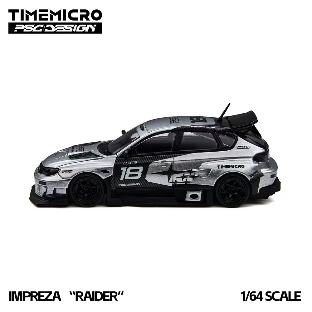 [Preorder] TimeMicro × PSC DESIGN 1:64 Impreza "Raider" Silver TM648303