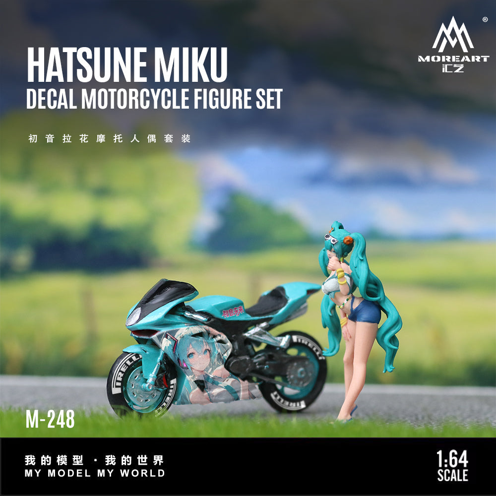 [Preorder] MoreArt 1:64 HATSUNE MIKUDECAL MOTORCYCLE FIGURE SET MO222248