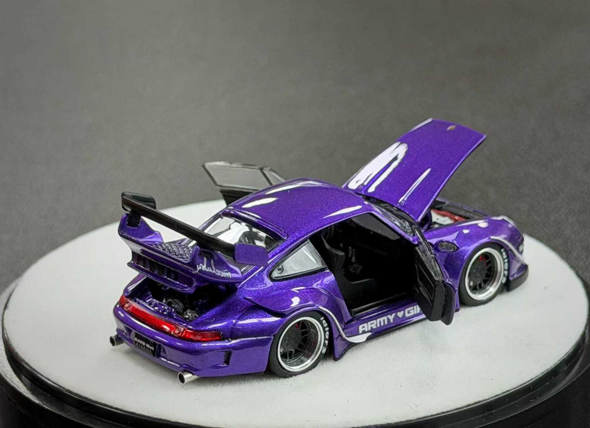 PGM 1:64 Porsche RWB 993 Metallic Purple (2 Versions) PGM-640314