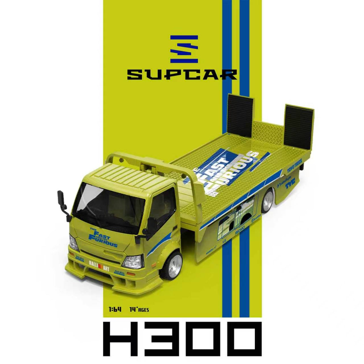 [Preorder] SUPCAR 1:64 H300 Fast and Furious Lime yellow SC647251
