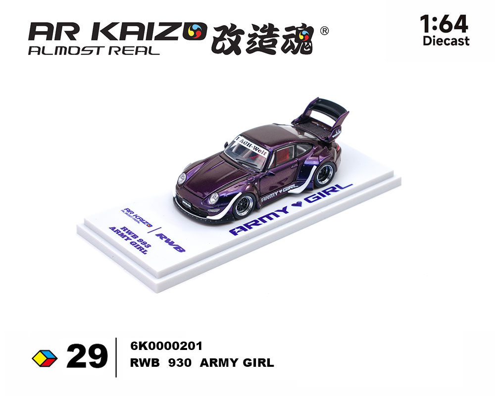 [Preorder] AR KAIZO 1:64 KAIZO RWB 993 Army Girl Special Edition – Candy Purple 6K0000201