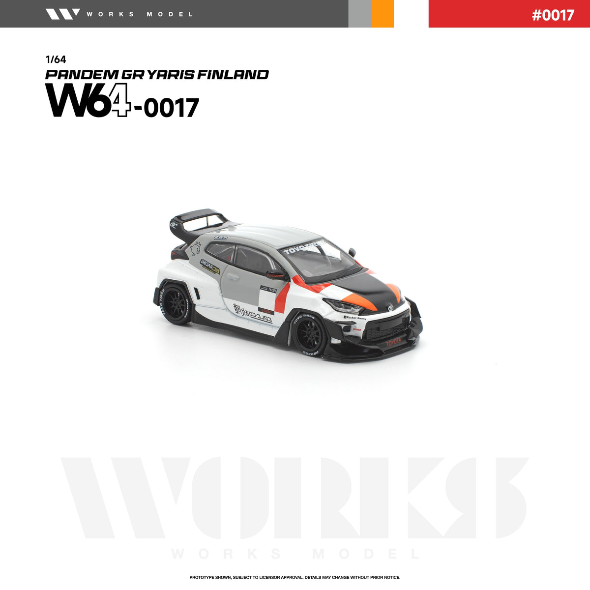 [Preorder] Works Model 1:64 Toyota GR Yaris PANDEM Rocket Bunny W640017