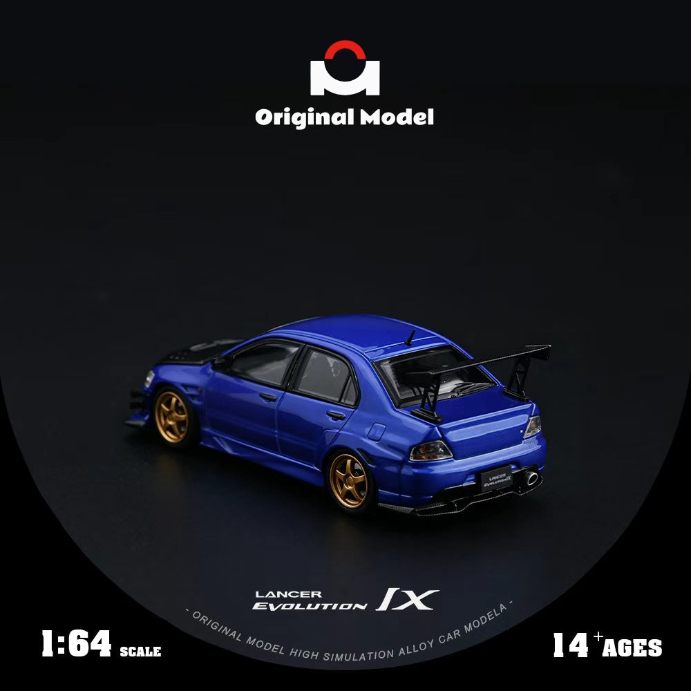 [Preorder] Original Model 1:64 Mitsubishi EVO 9th Feneration Dark Blue OM800217