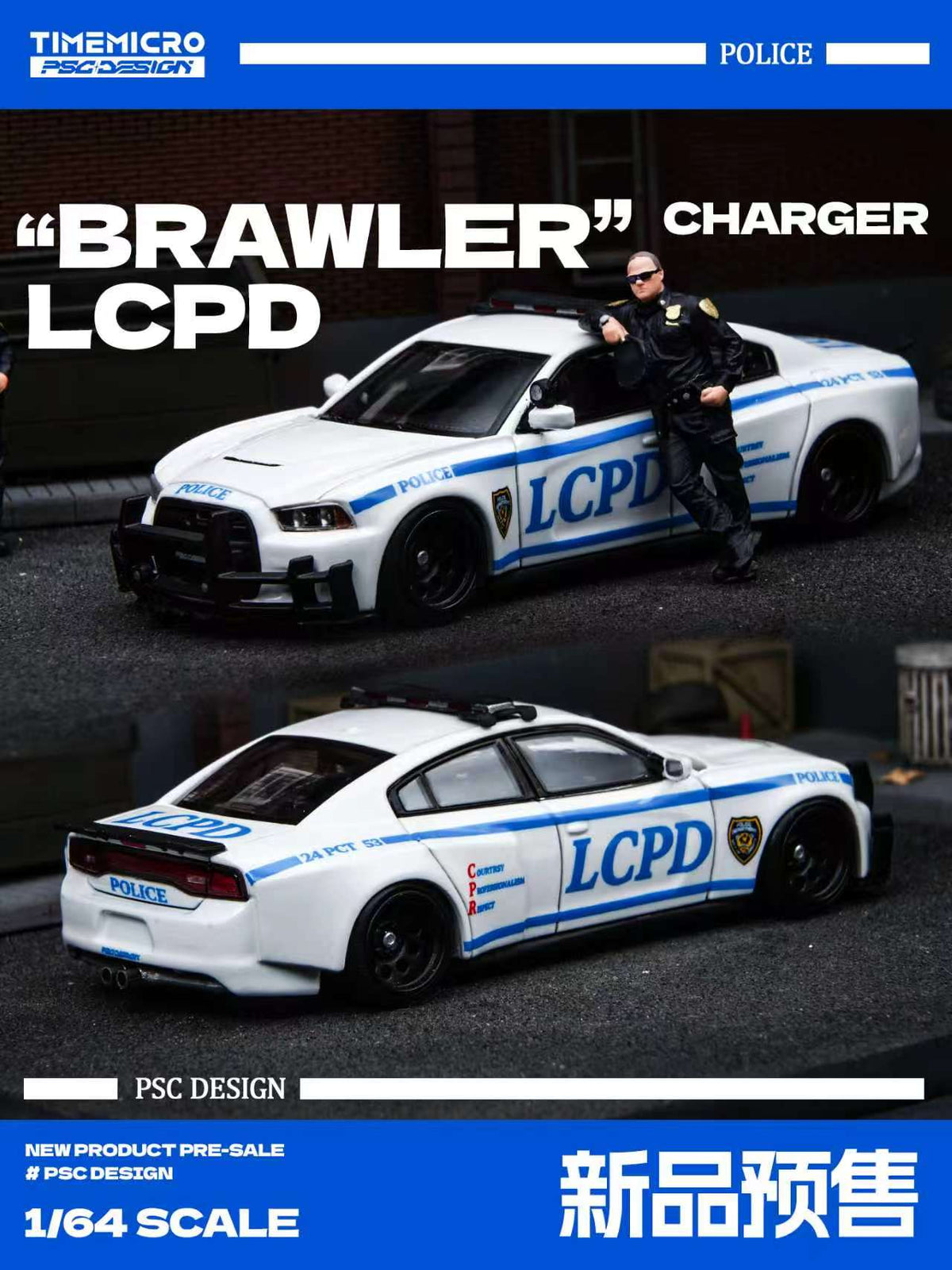 [Preorder] TimeMicro × PSC DESIGN 1:64 Dodge CHARGER"BRAWLER” TM648208