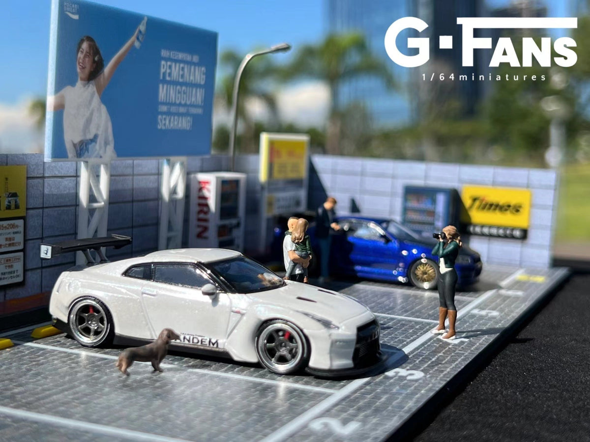 G.Fans 1:64 Diorama Japanese Parking Lot Model 710028